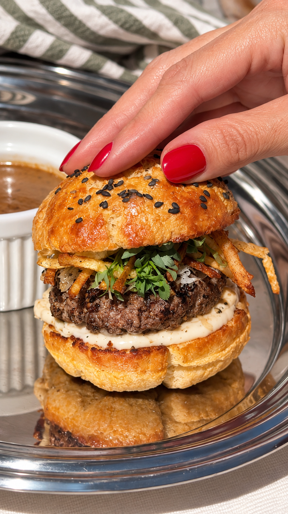 Hamburguesa de filete a la pimienta