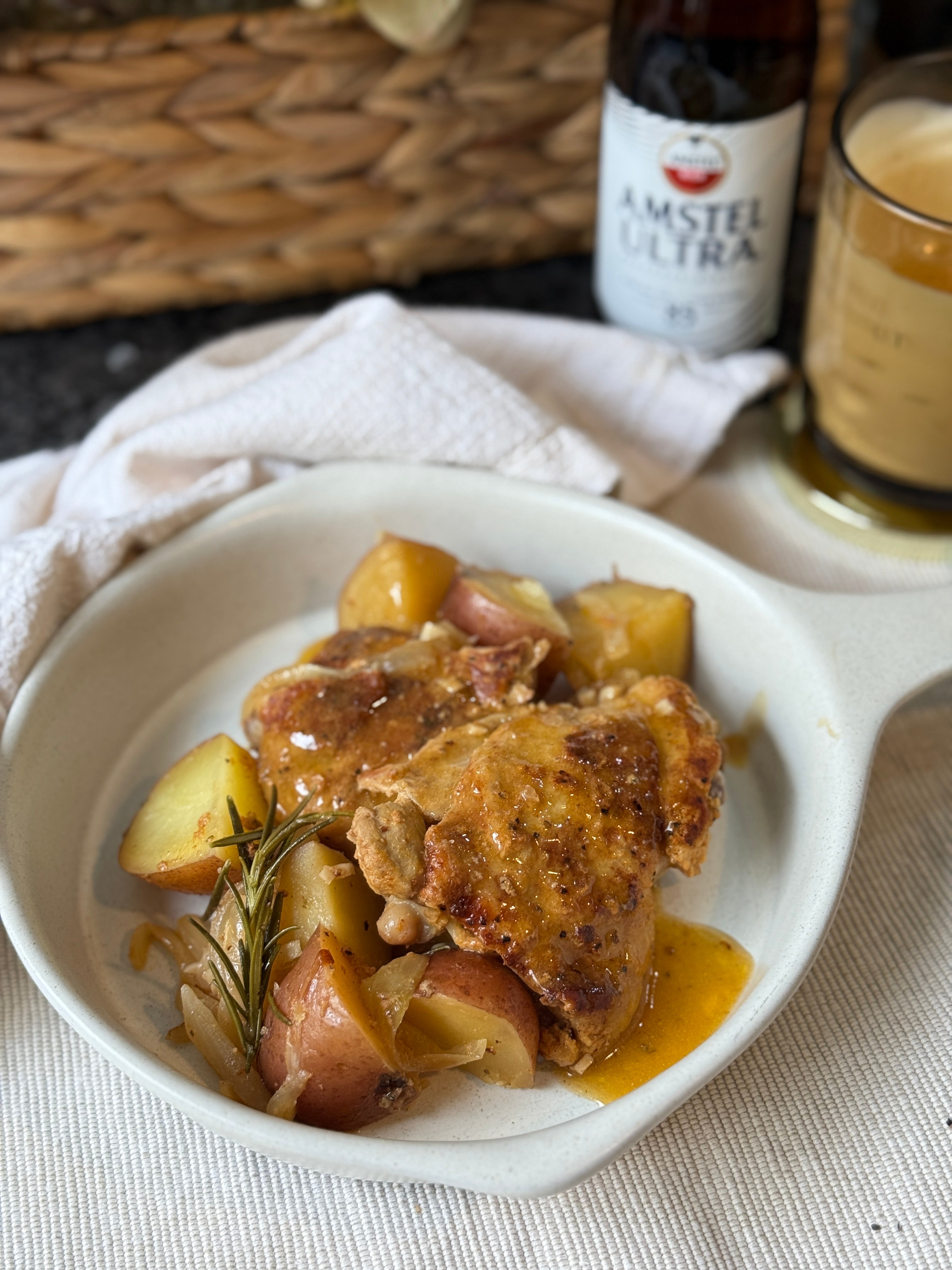 Pollo a la cerveza