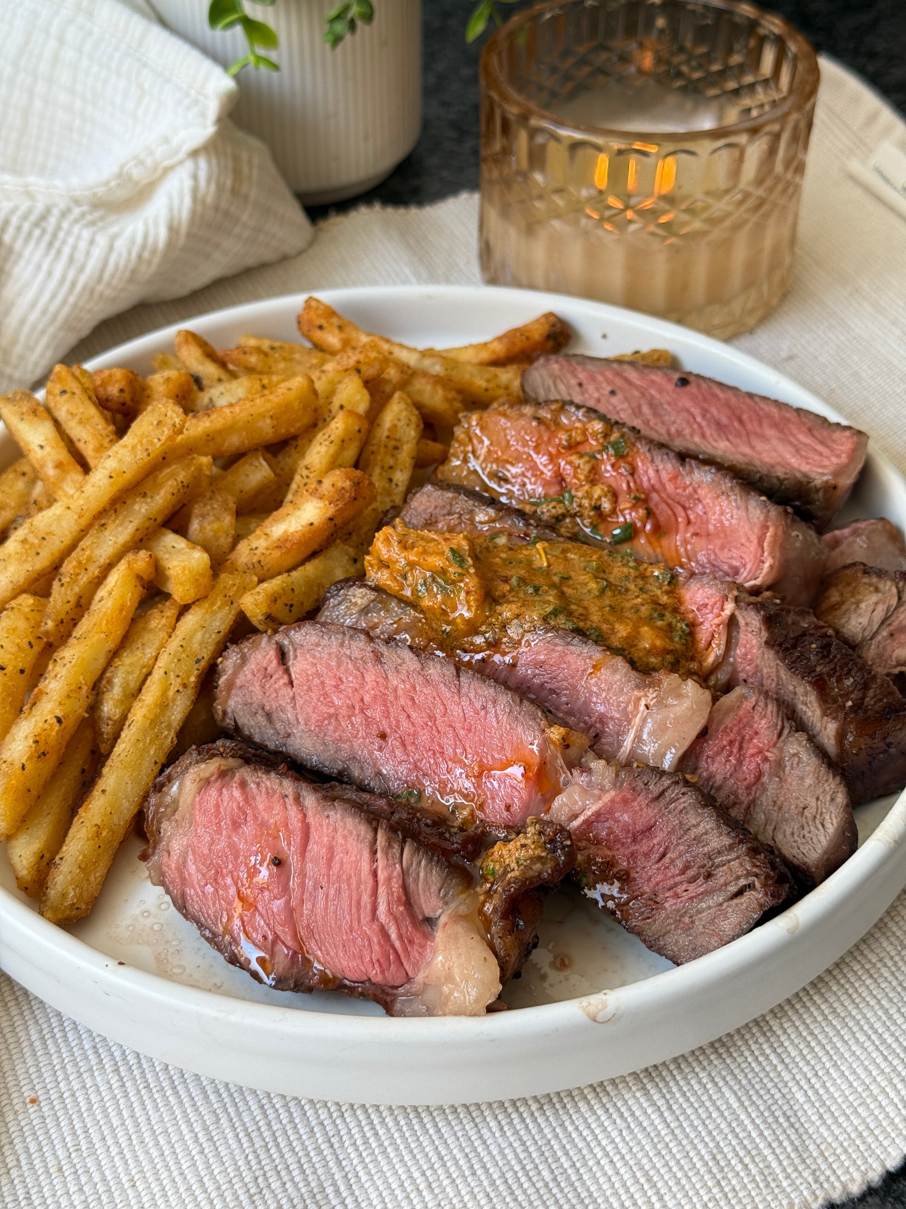 Rib eye con cowboy butter