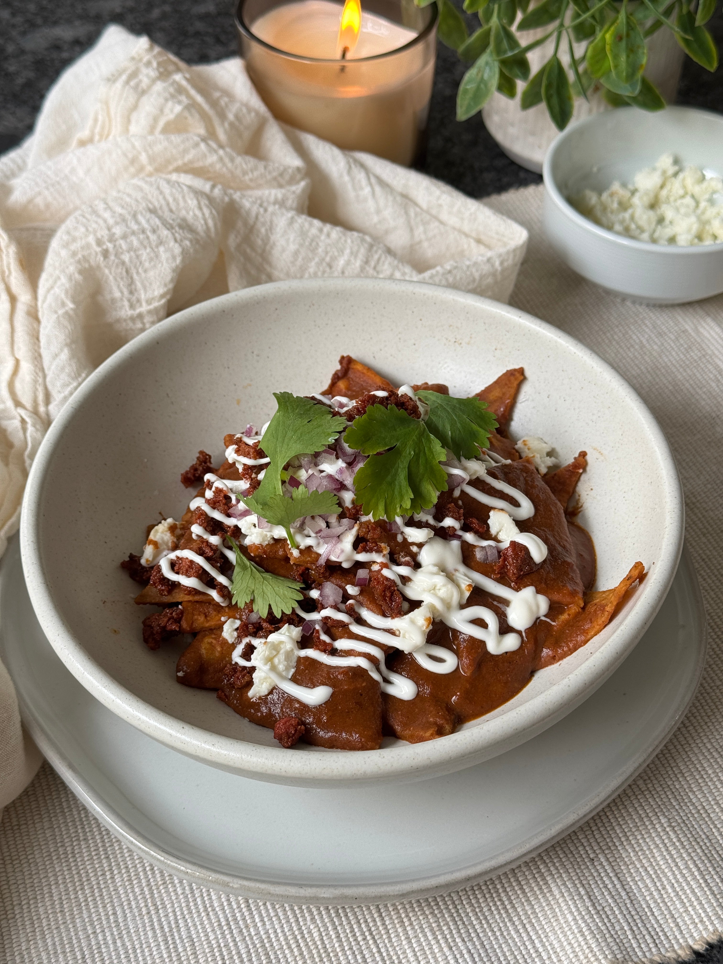 Chilaquiles de frijol