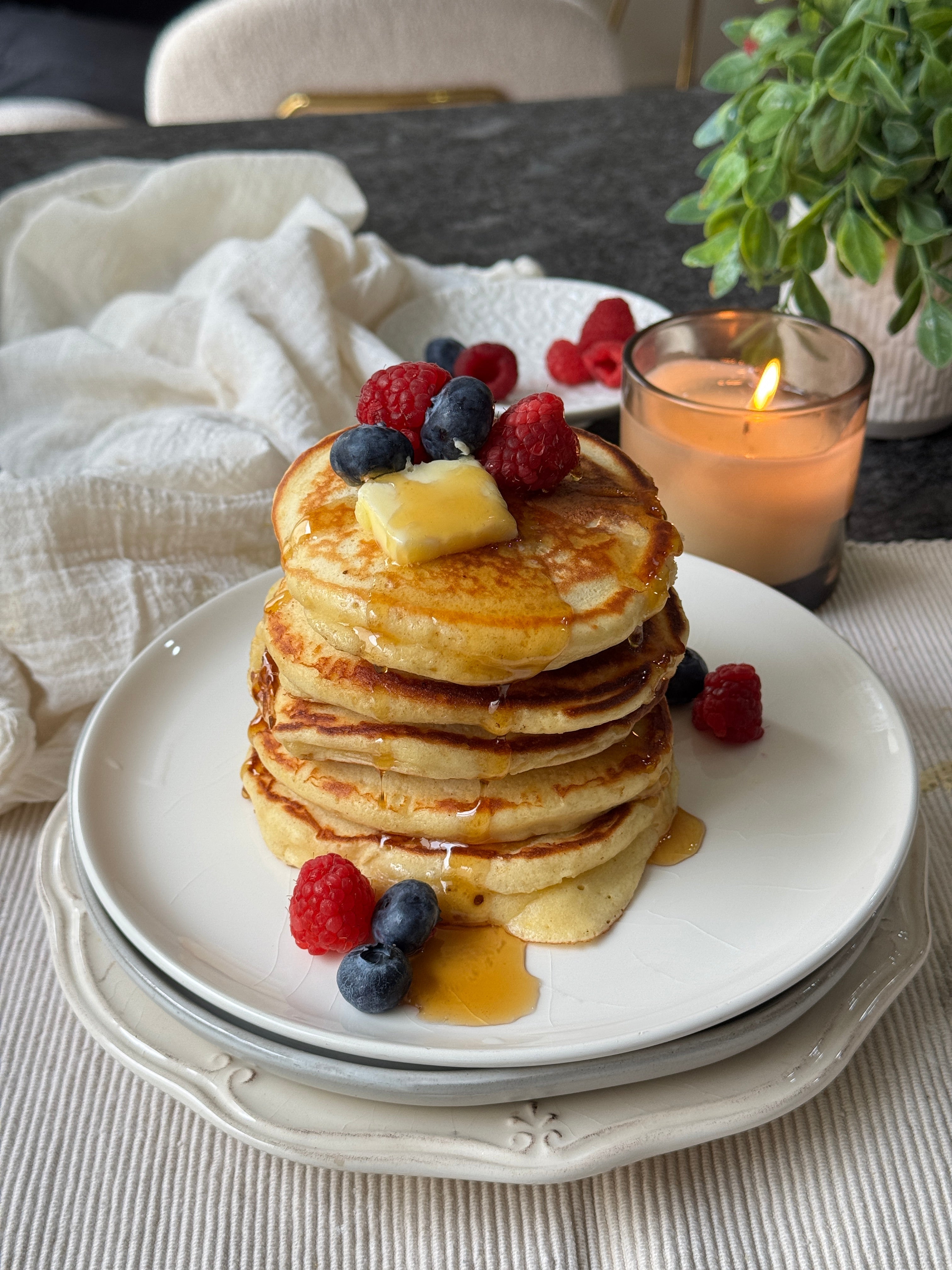 Hotcakes esponjosos de naranja