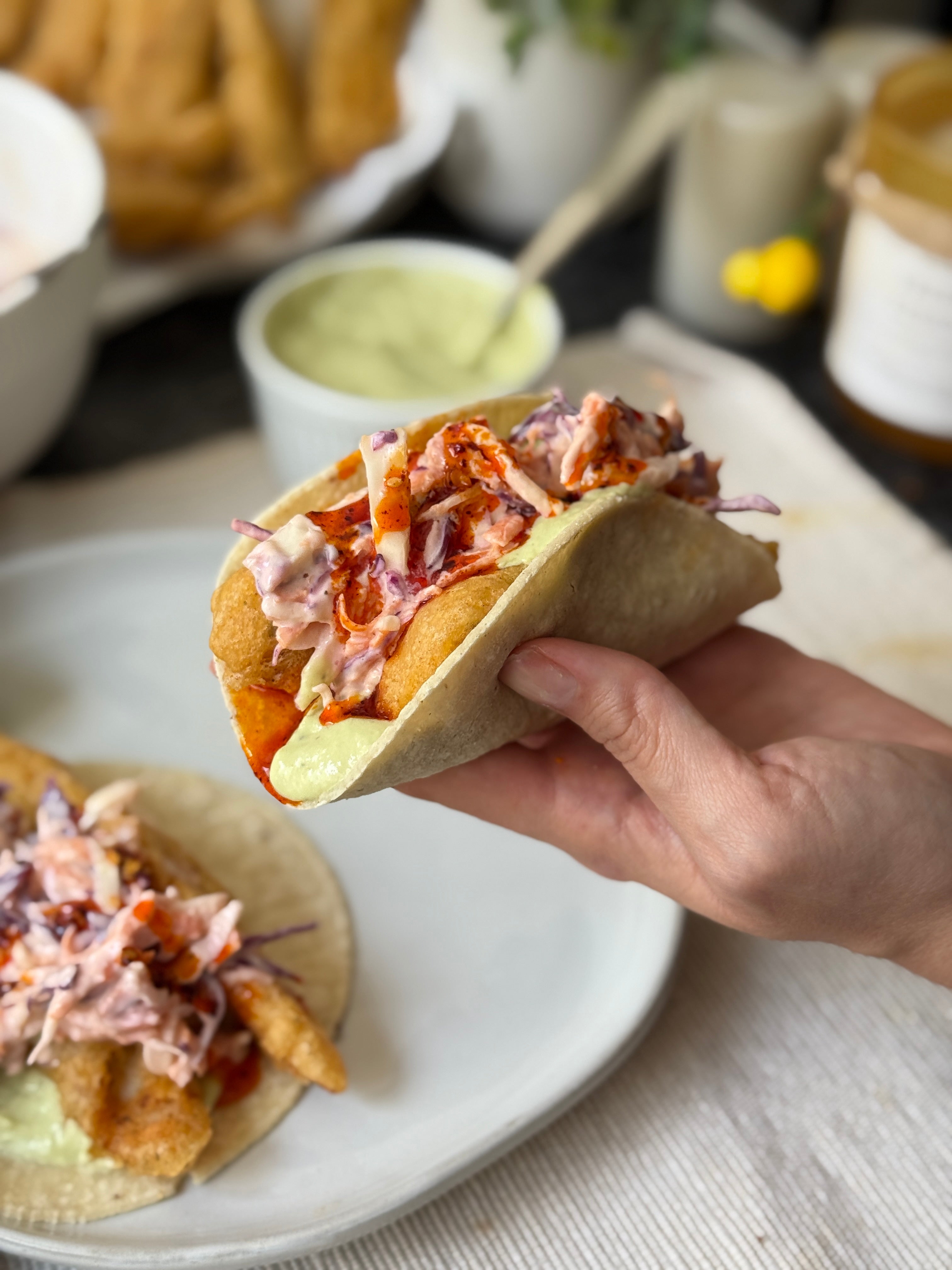 Tacos de pescado capeado