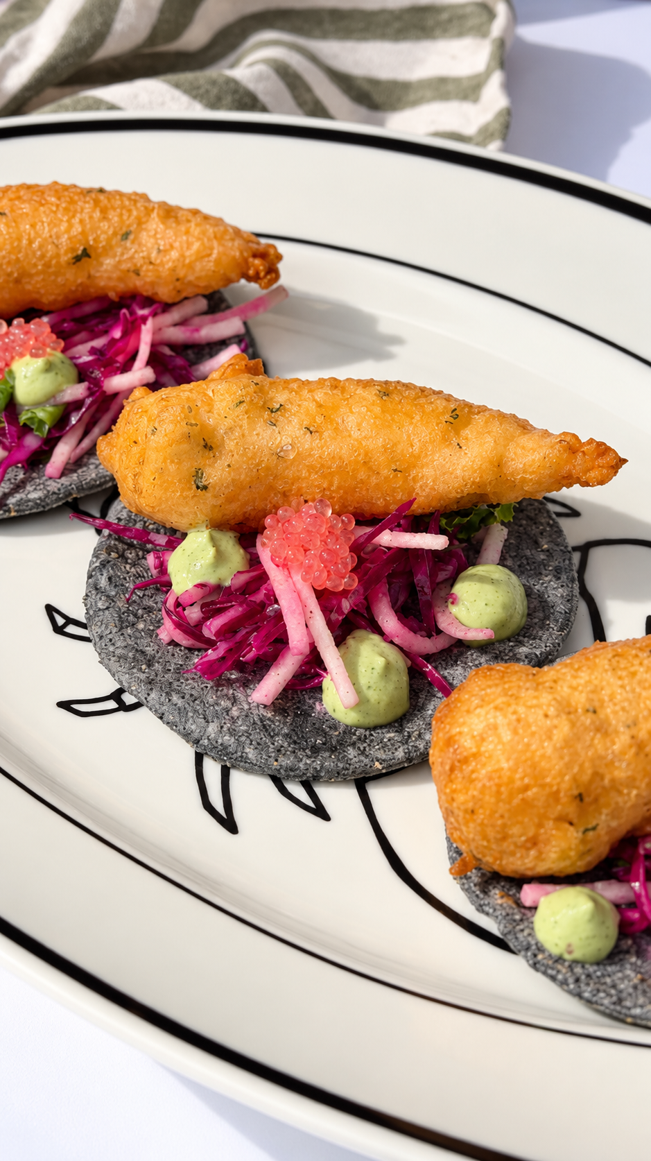 Mini tacos de camarón